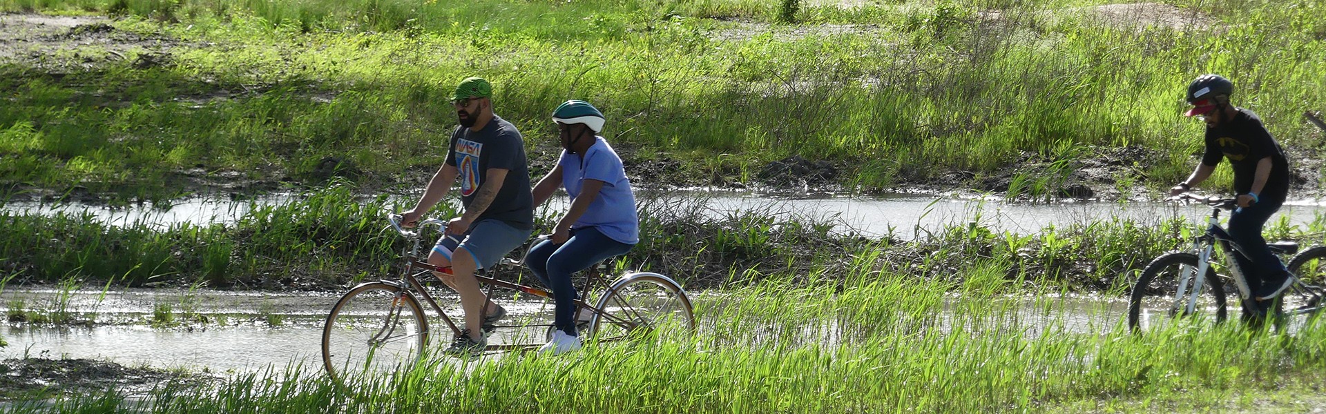 Cyclists at Big Marsh Park