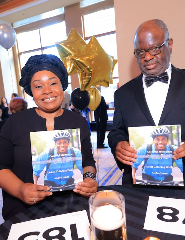 Treena Glover and Andre at Bright Futures Ball gala in April 2024